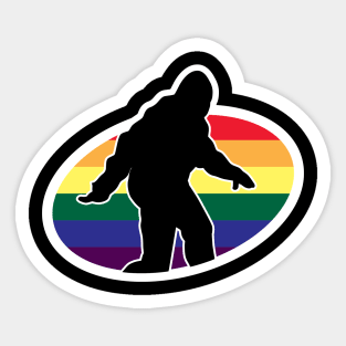 Rainbow Bigfoot Cryptid Pride Sticker